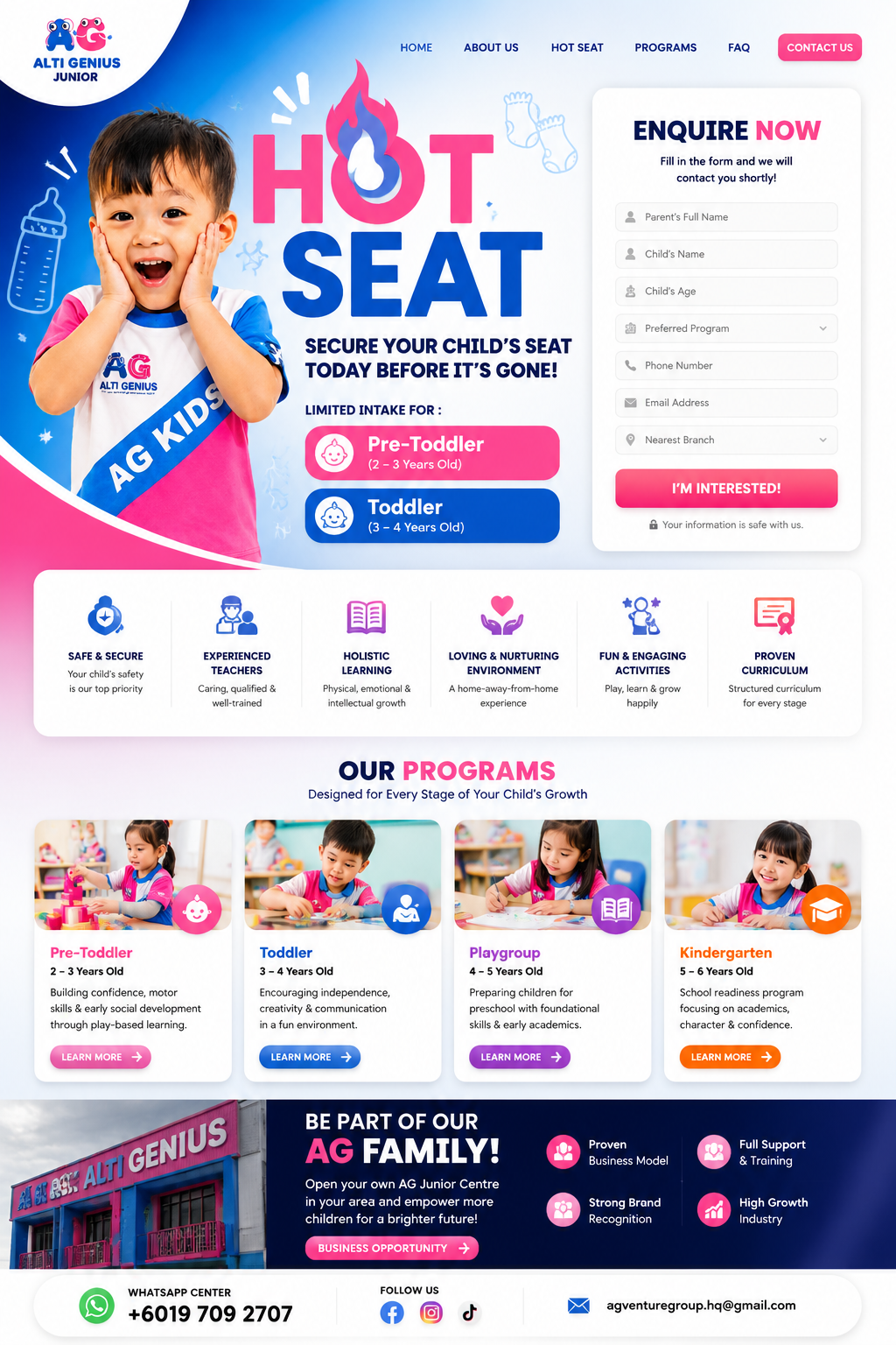 Alti Genius Junior Website Preview